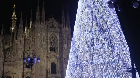 Lighting of the Christmas tree in Milano