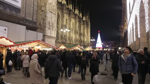 Lighting of the Christmas tree in Milano