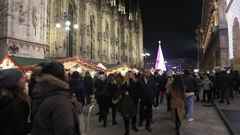 Lighting of the Christmas tree in Milano