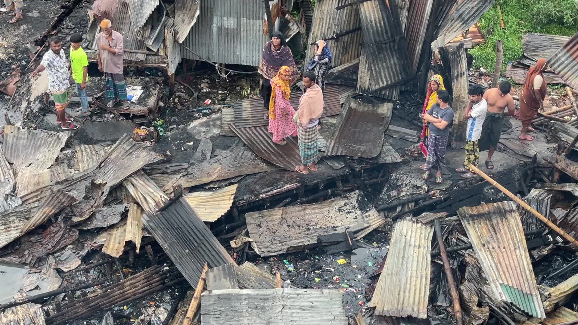 Aftermath Of A Fire At A Slum Area In Dhaka
