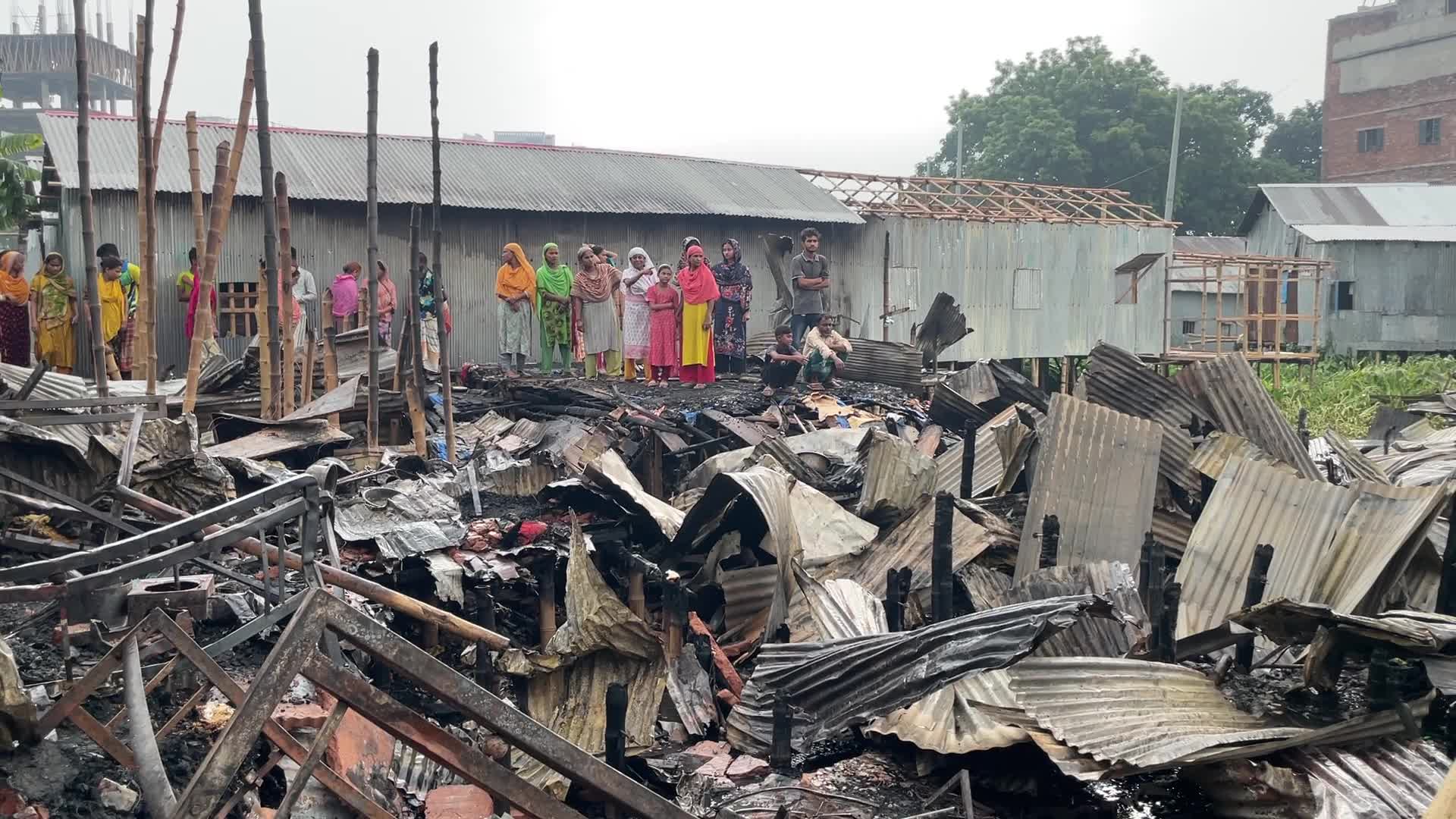 Aftermath Of A Fire At A Slum Area In Dhaka
