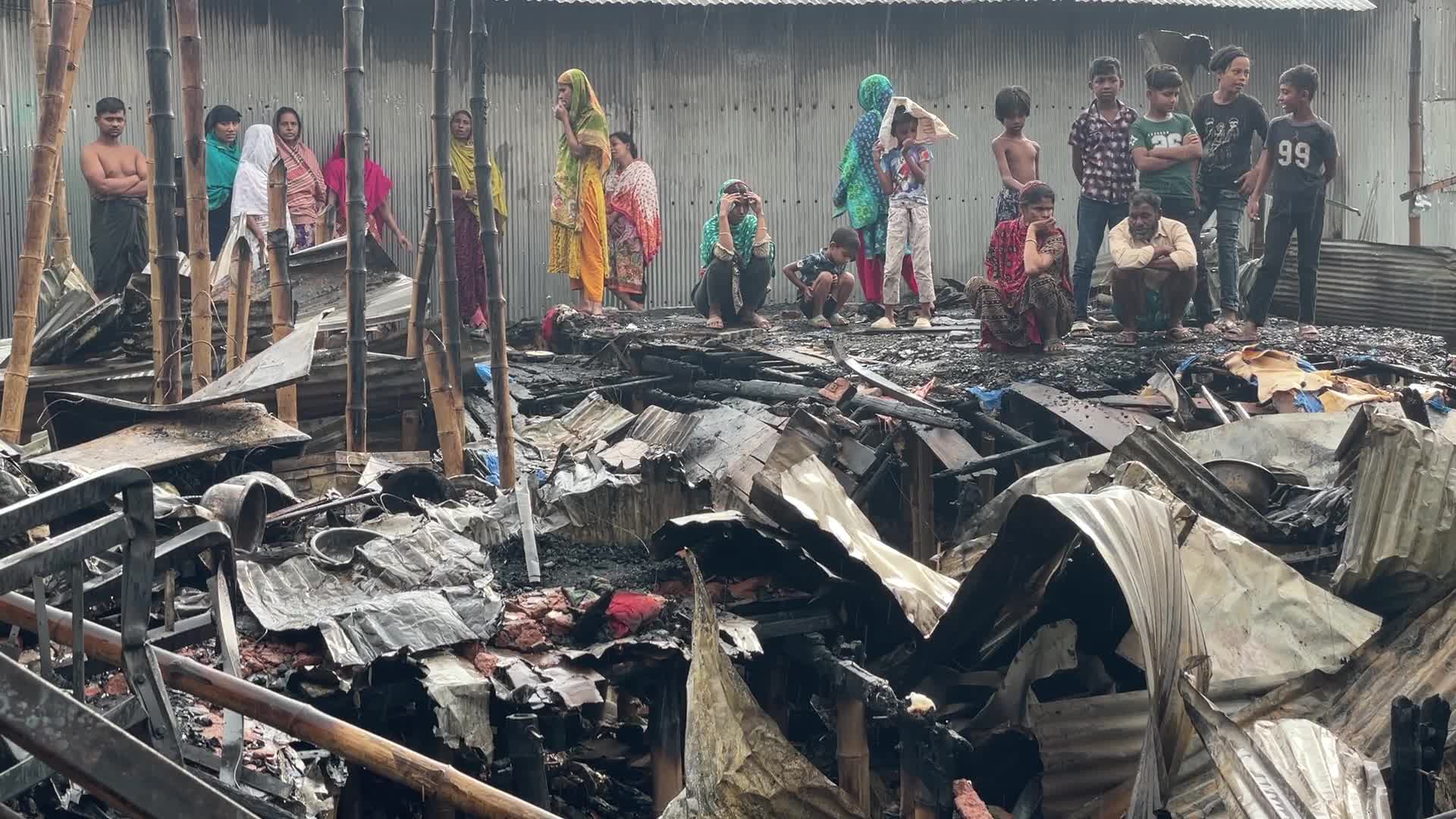 Aftermath Of A Fire At A Slum Area In Dhaka
