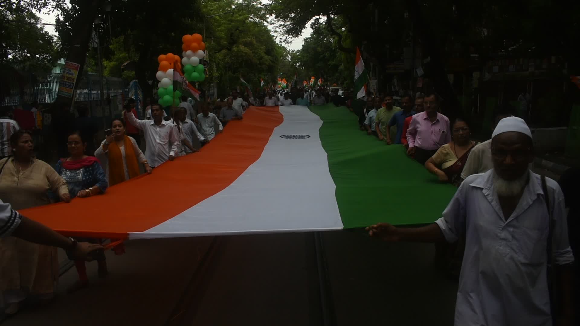 Rally by Indian national Congress to Honor Indian armed forces in Kolkata.