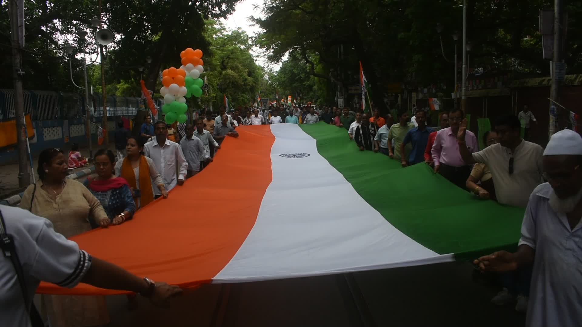 Rally by Indian national Congress to Honor Indian armed forces in Kolkata.