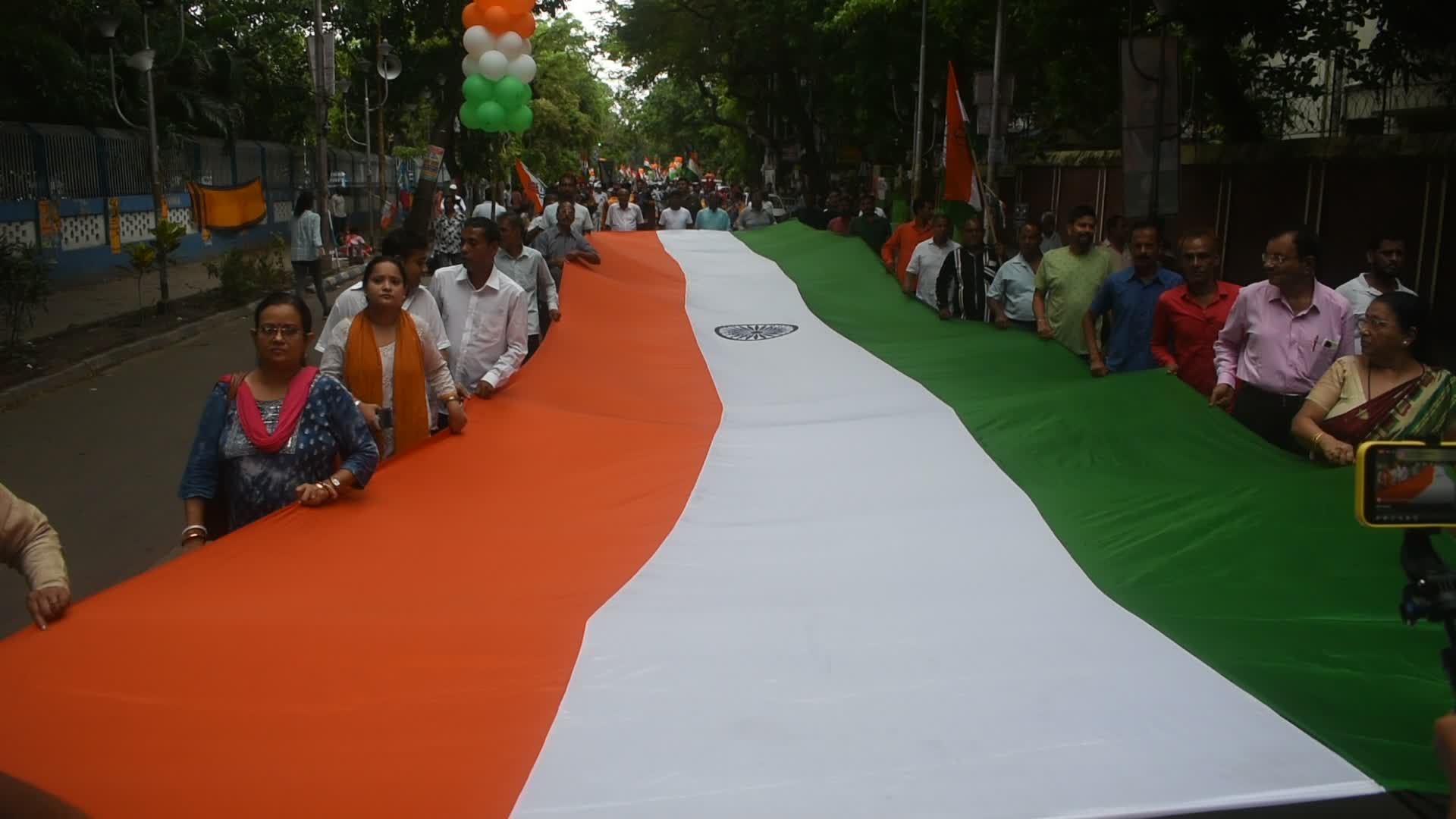 Rally by Indian national Congress to Honor Indian armed forces in Kolkata.