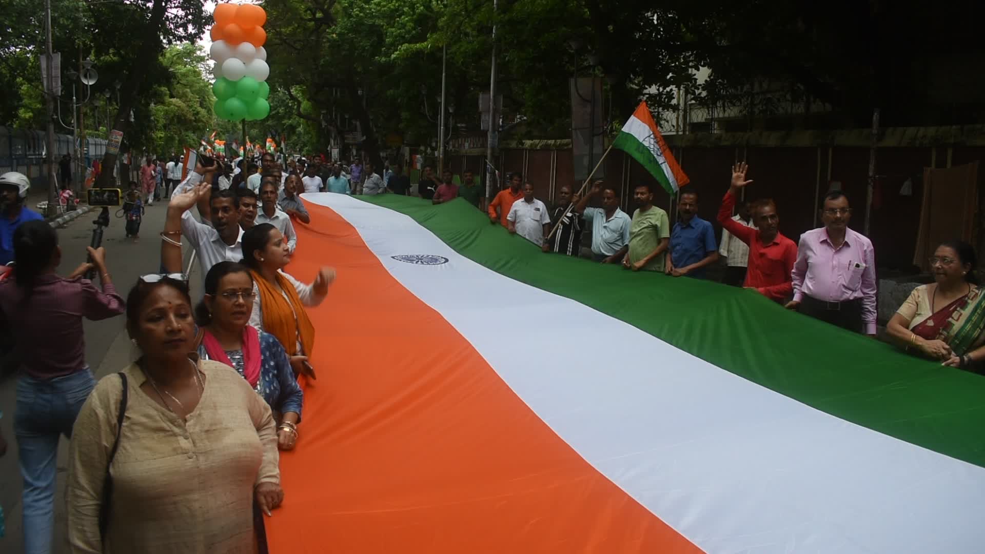 Rally by Indian national Congress to Honor Indian armed forces in Kolkata.