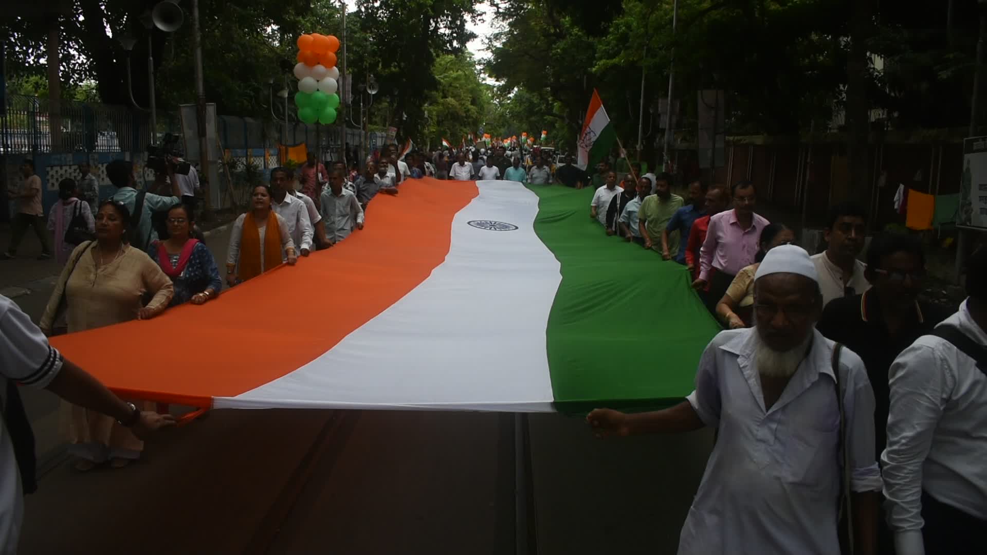 Rally by Indian national Congress to Honor Indian armed forces in Kolkata.