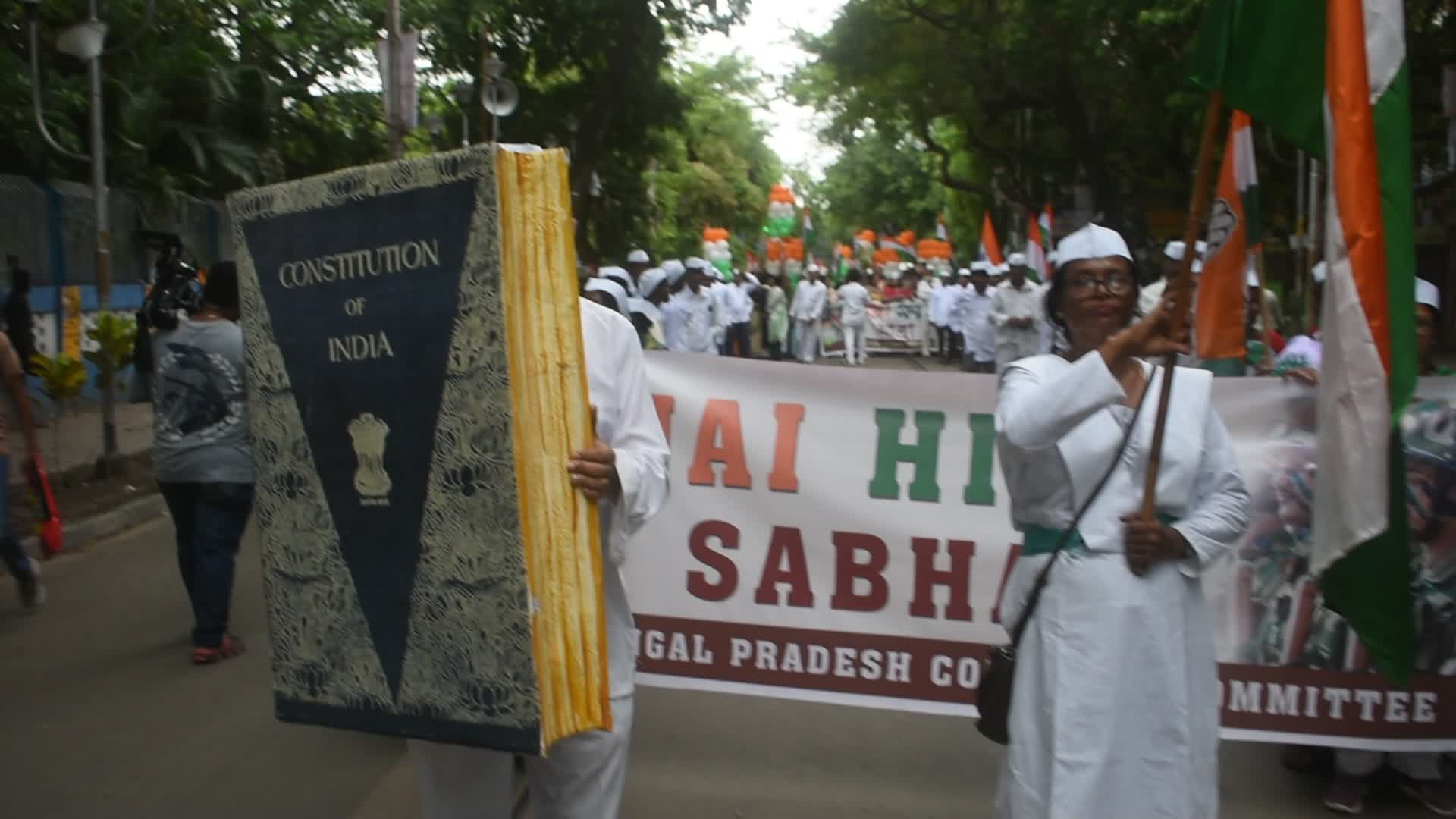 Rally by Indian national Congress to Honor Indian armed forces in Kolkata.