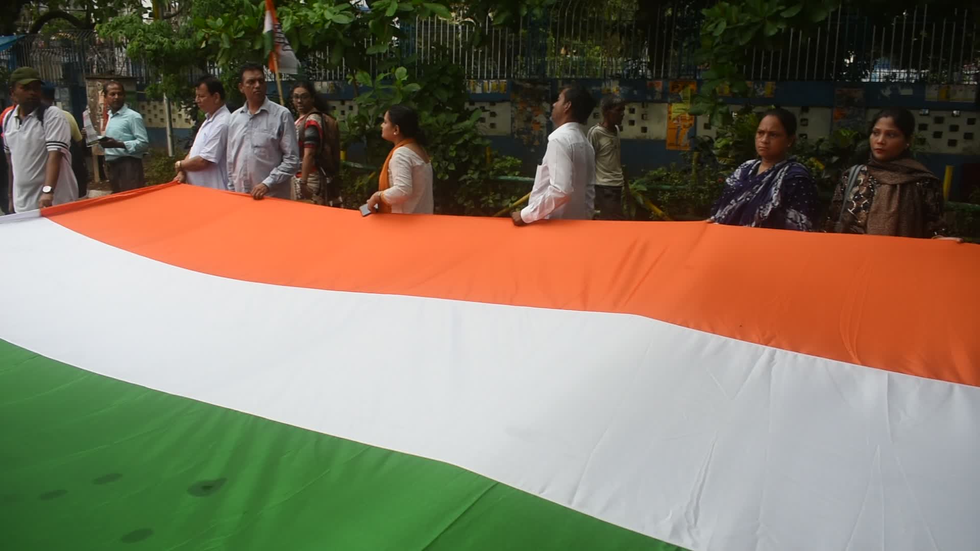 Rally by Indian national Congress to Honor Indian armed forces in Kolkata.
