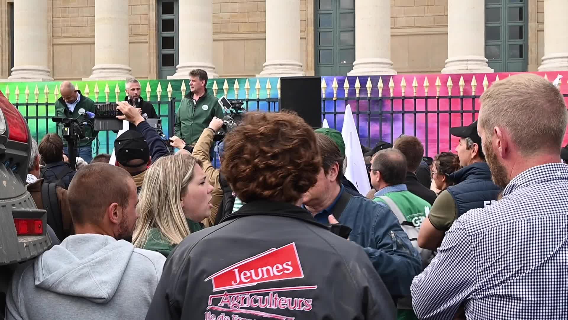 Farmers demonstration at the French National Assembly in Paris