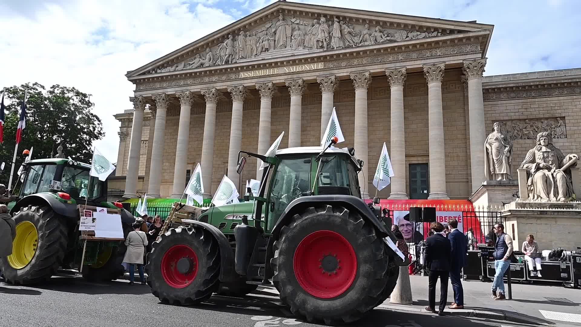 Farmers demonstration at the French National Assembly in Paris