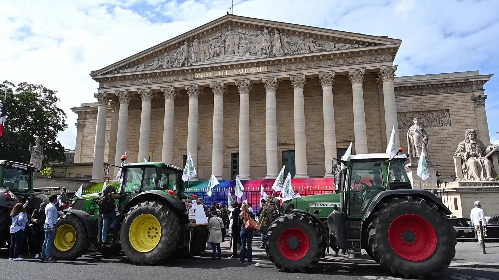 Farmers demonstration at the French National Assembly in Paris