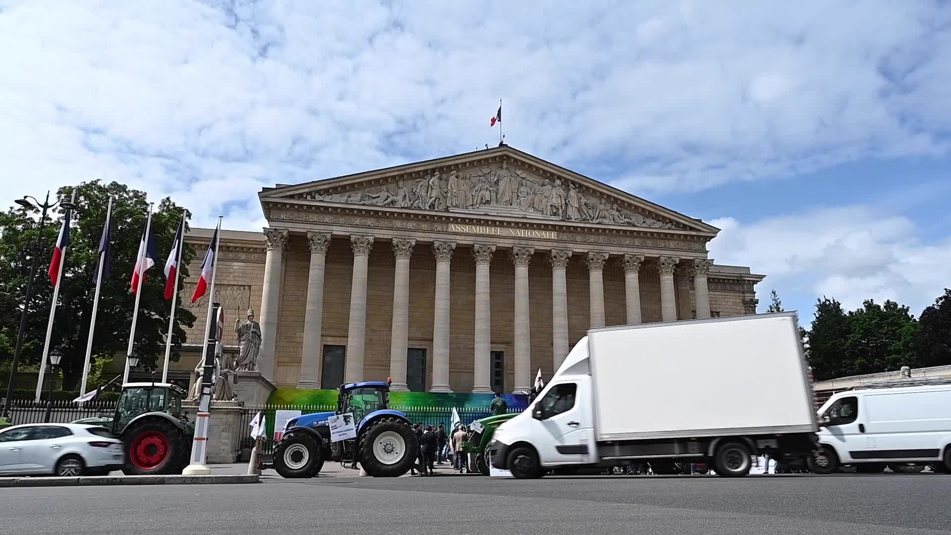 Farmers demonstration at the French National Assembly in Paris
