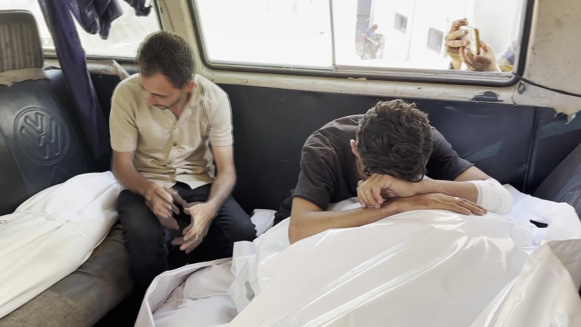 Palestinians Mourn at Al-Shifa Hospital After Deadly Israeli Airstrike in Gaza City - 05/29/2025