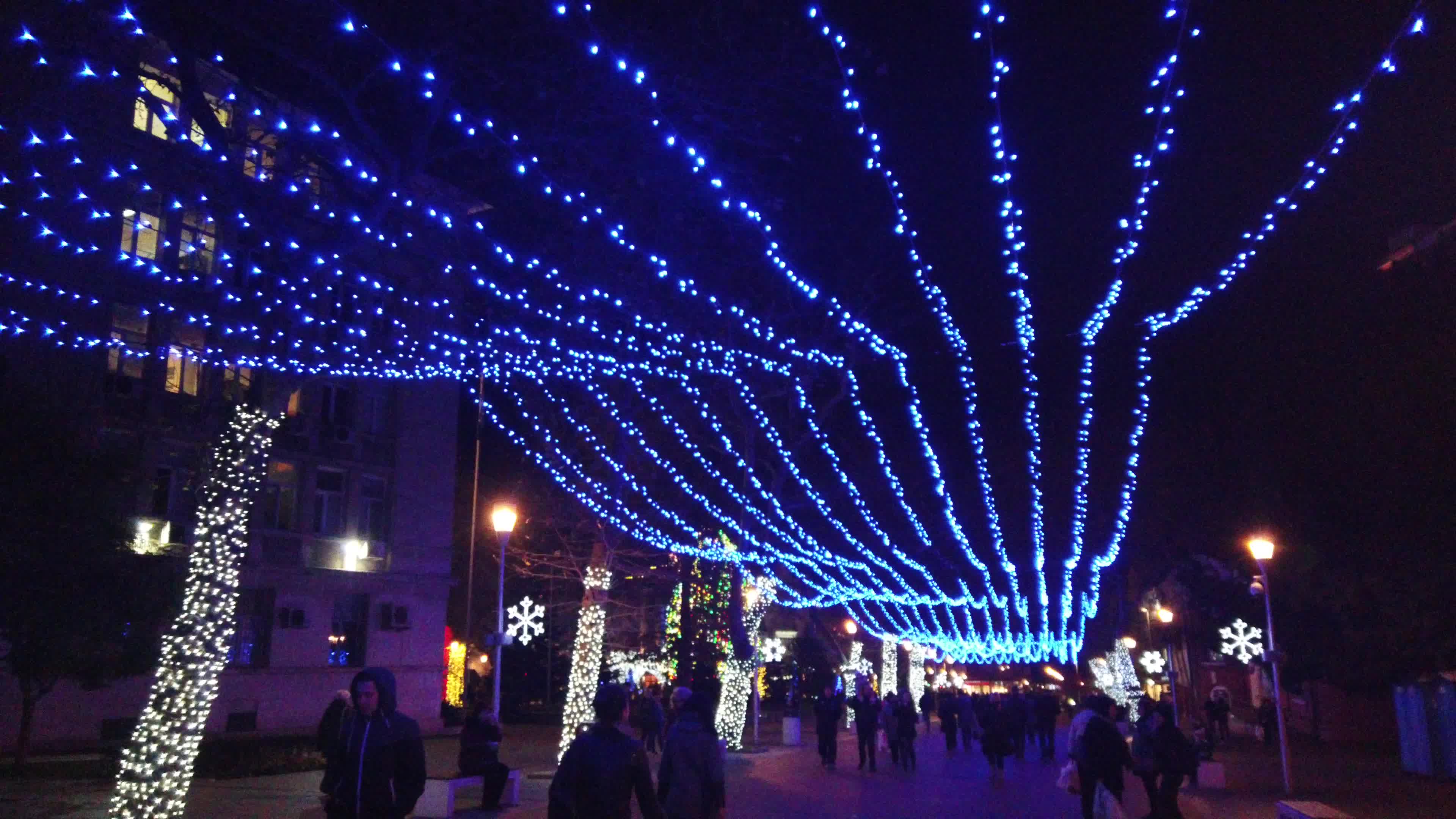 Christmas decoration in Varna, Bulgaria