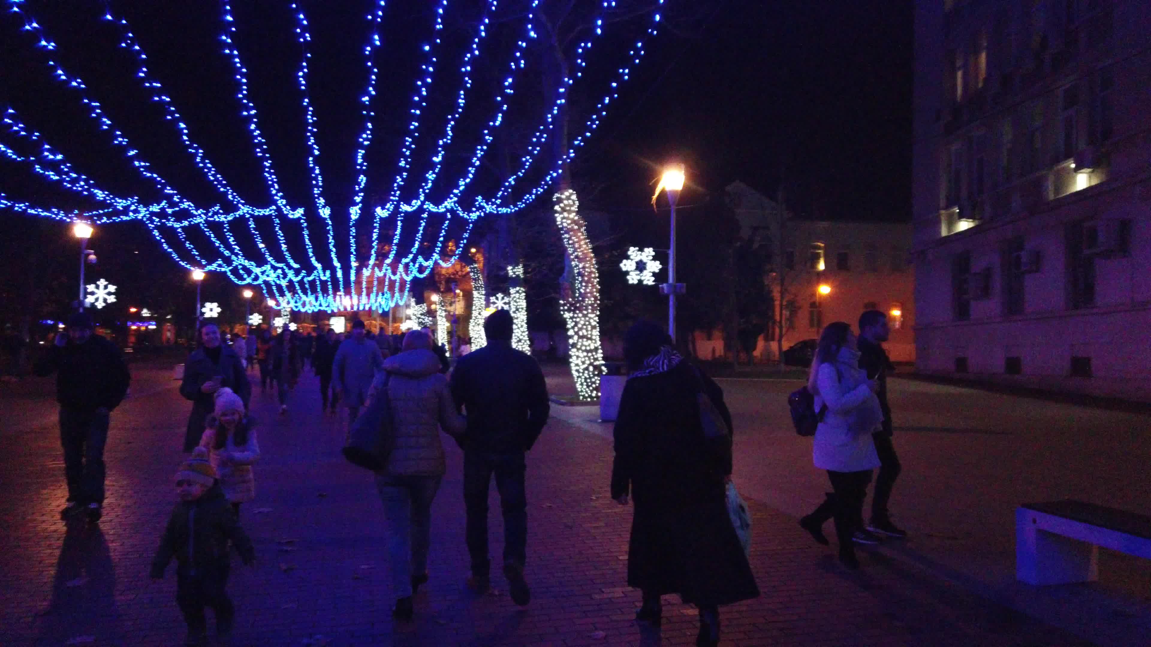 Christmas decoration in Varna, Bulgaria