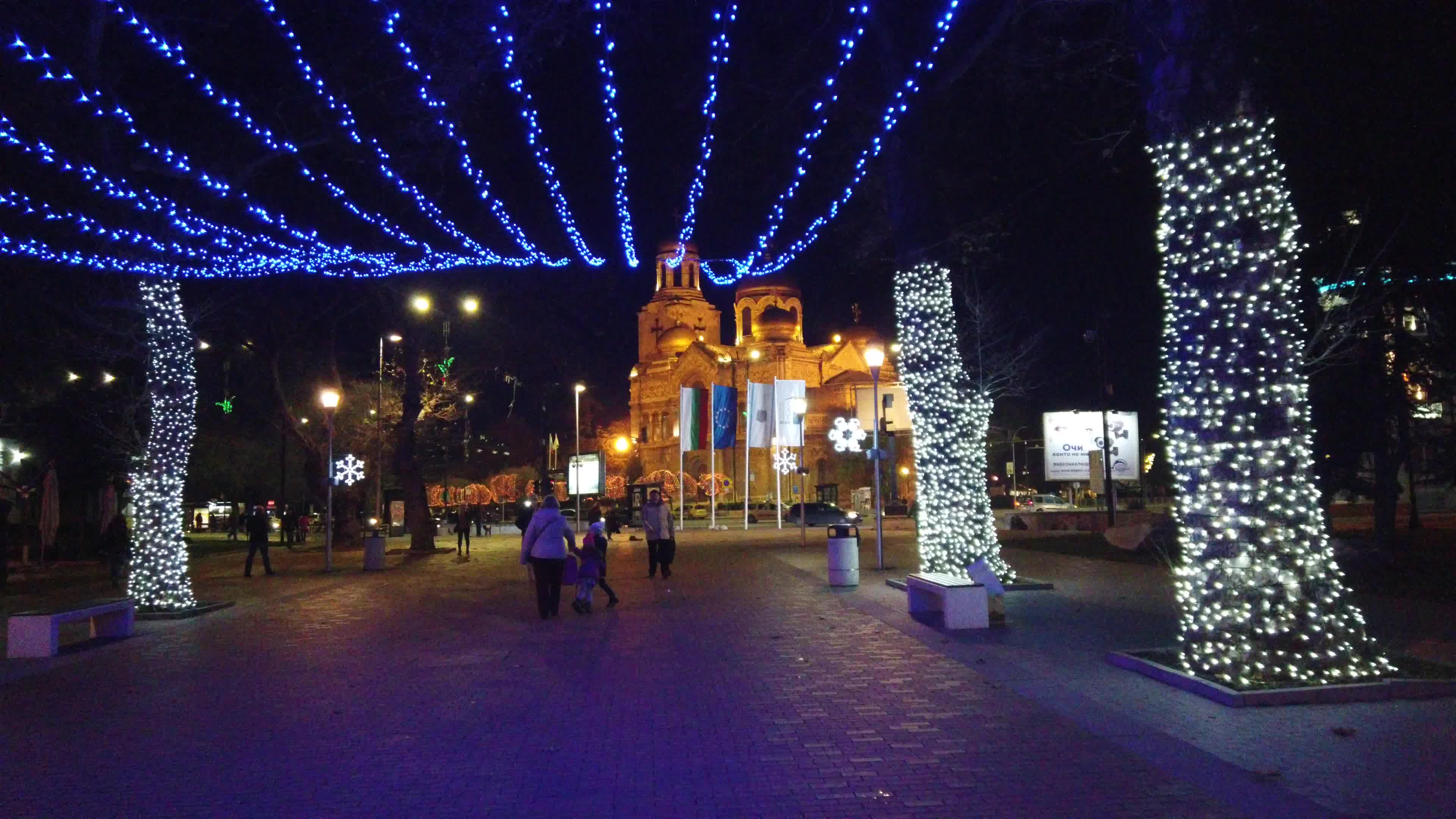 Christmas decoration in Varna, Bulgaria