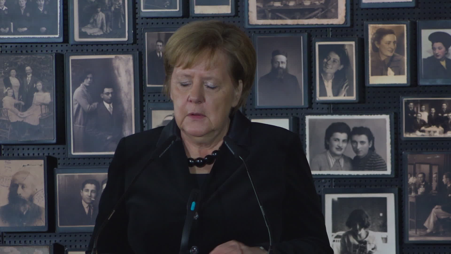 German Chancellor Angela Merkel visits Auschwitz
