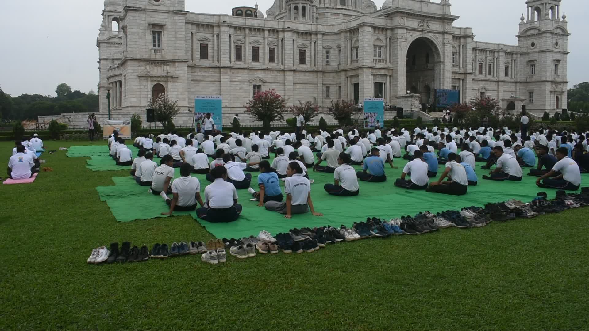 International Yoga day celebration in India.