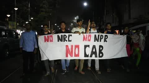 Anti NRC protest in Kolkata.