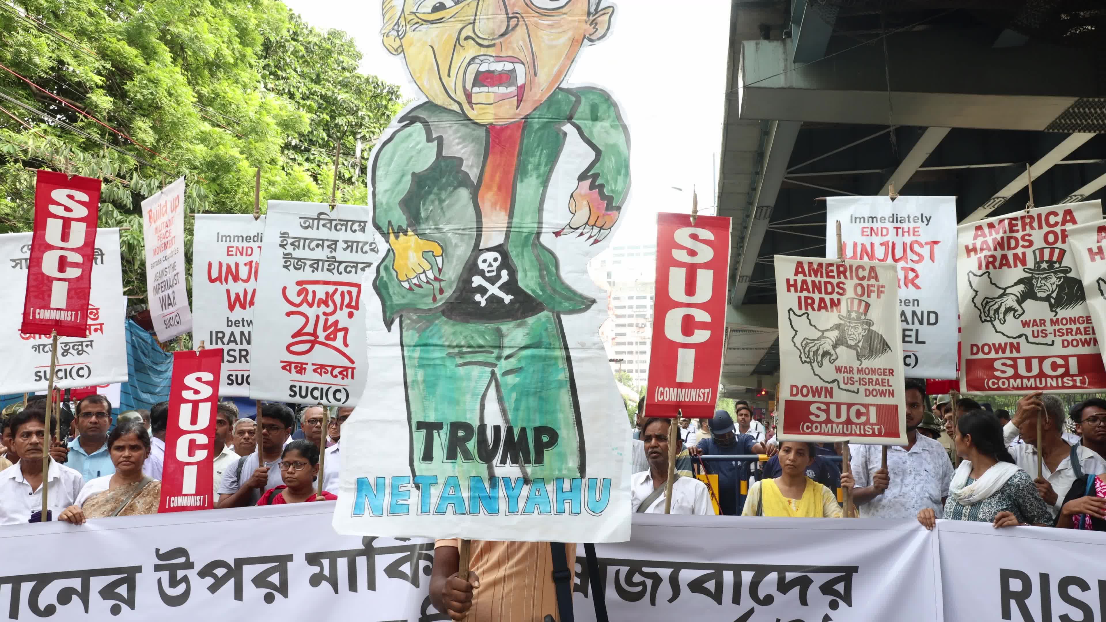 Protest against US President Donald Trump In India, Kolkata