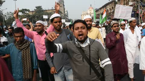 Muslims in Kolkata protest against Citizenship Ammendment Act