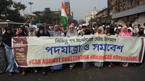 Muslims in Kolkata protest against Citizenship Ammendment Act