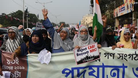 Muslims in Kolkata protest against Citizenship Ammendment Act