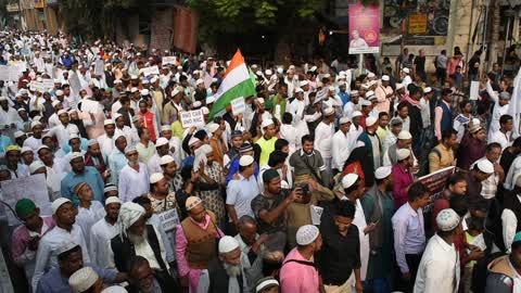 Muslims in Kolkata protesting against Citizenship Ammendment Act 2019