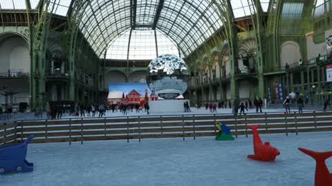 The Great Hall of Ice during Christmas Holidays in Paris