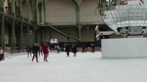 The Great Hall of Ice during Christmas Holidays in Paris