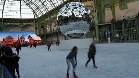The Great Hall of Ice during Christmas Holidays in Paris
