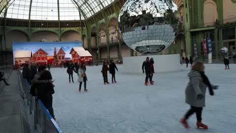 The Great Hall of Ice during Christmas Holidays in Paris