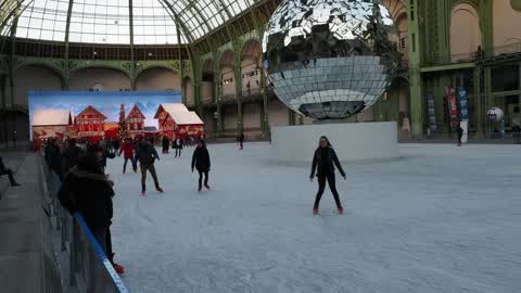 The Great Hall of Ice during Christmas Holidays in Paris
