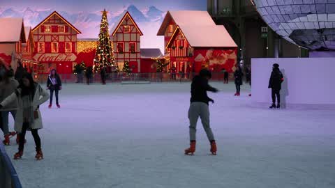 The Great Hall of Ice during Christmas Holidays in Paris