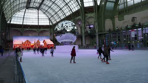 The Great Hall of Ice during Christmas Holidays in Paris