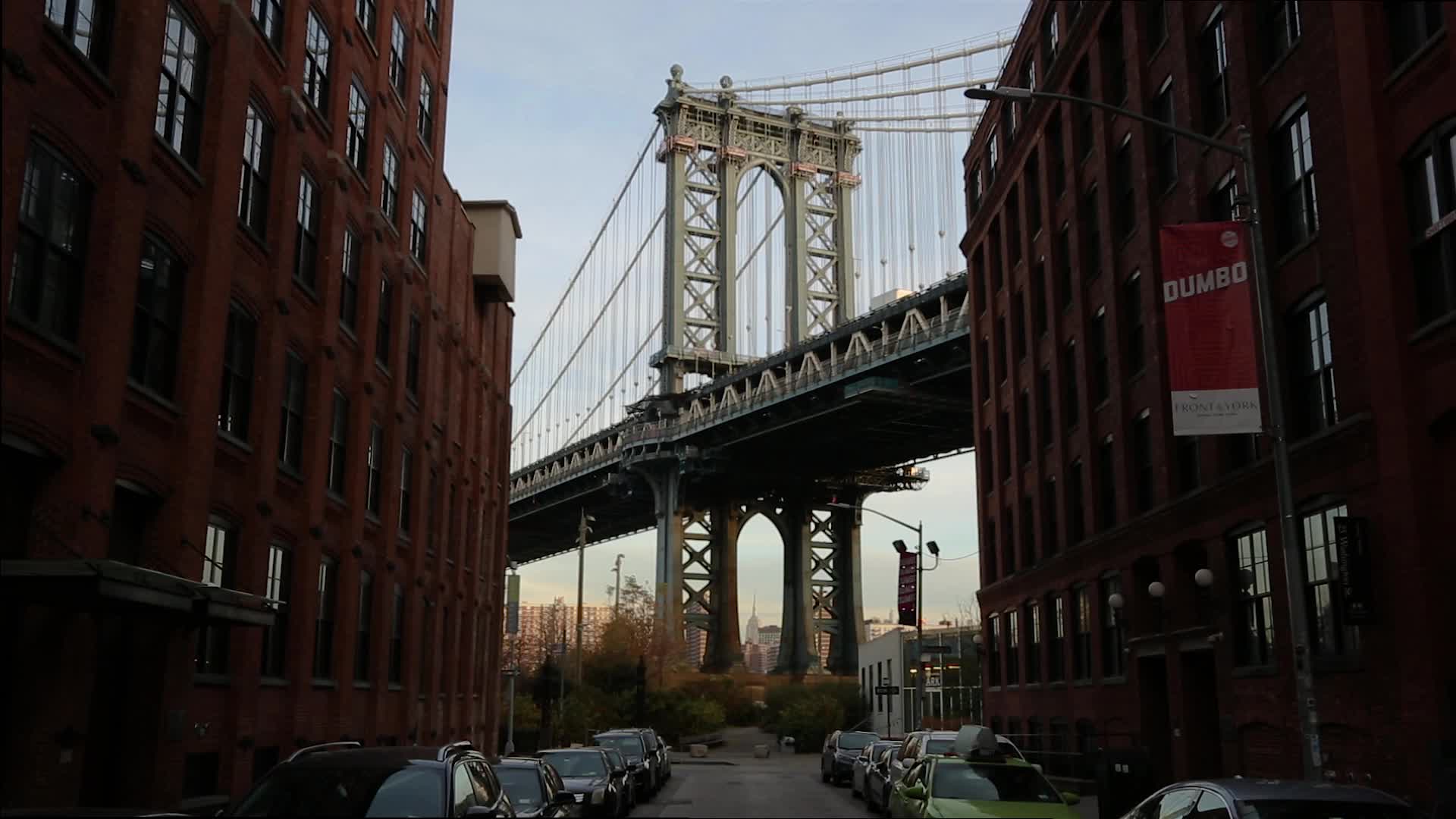 View of Manhattan Bridge from Dumbo NYC