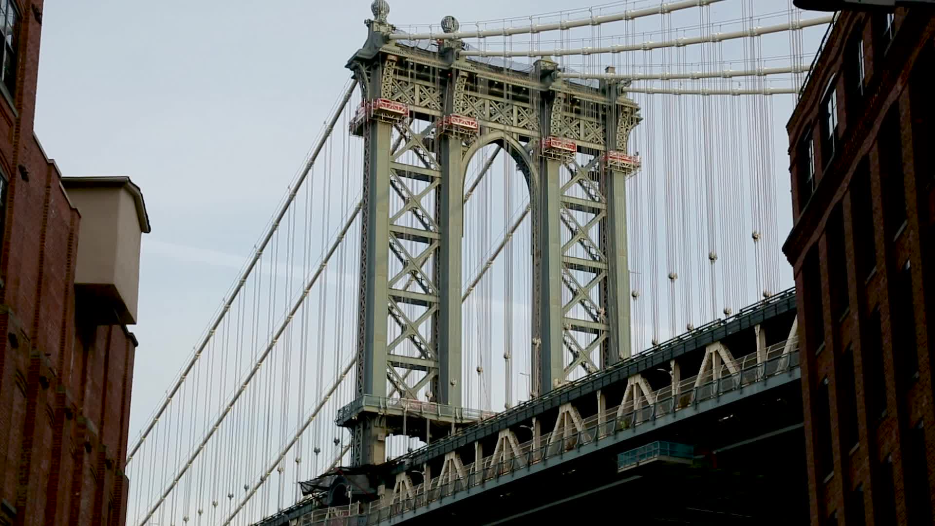 View of Manhattan Bridge from Dumbo NYC