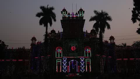 Preparation for Victory Day in Dhaka