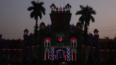 Preparation for Victory Day in Dhaka