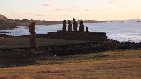 Moai statues on Easter Island