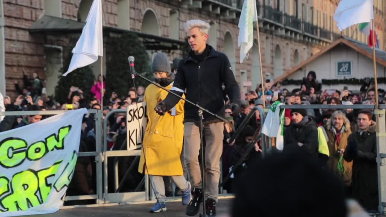 Greta Thunberg, a climate activist from Sweden, participate to Friday for Future in Turin
