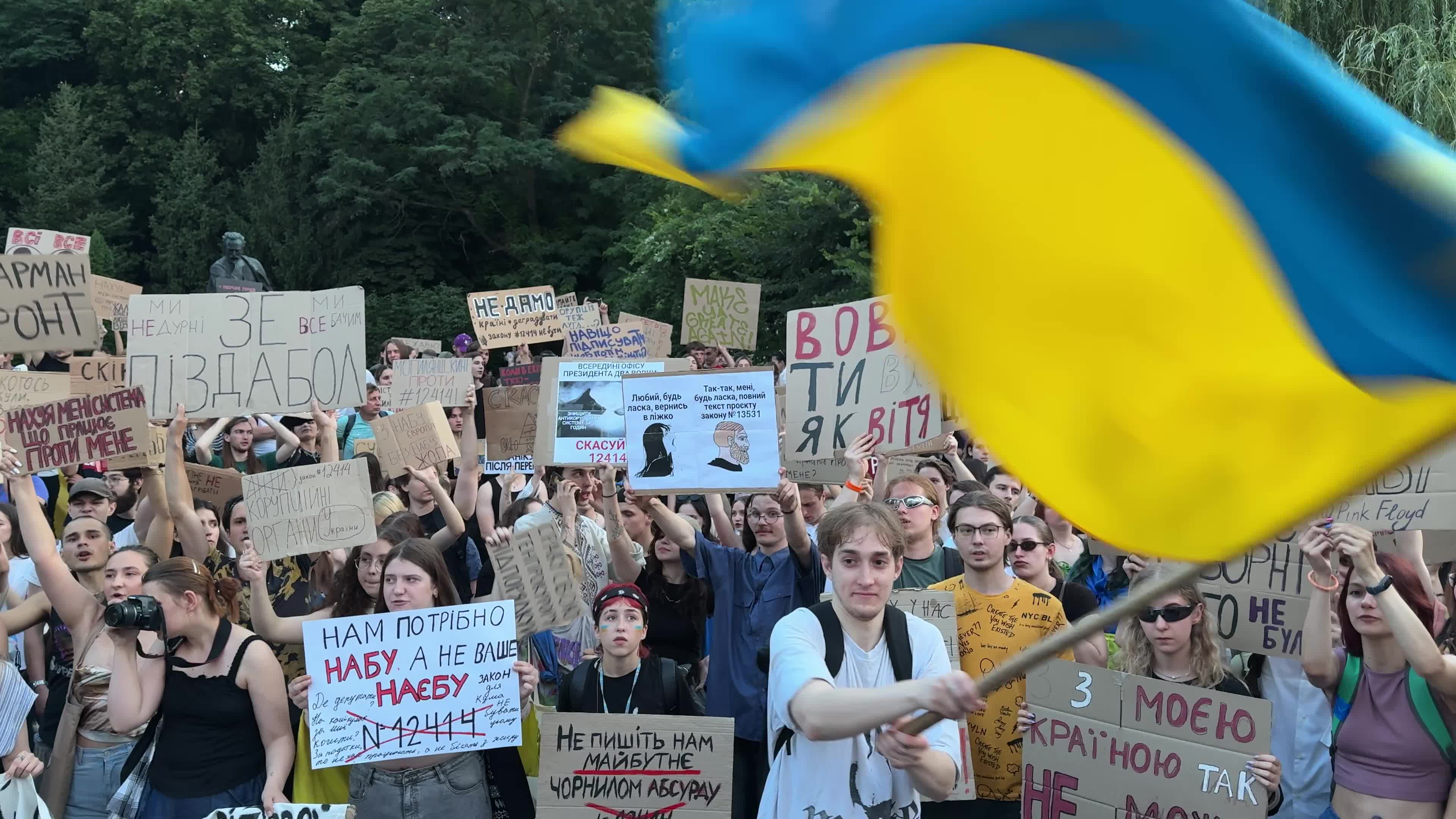Protests in Kyiv Against the Restriction of Anti-Corruption Bodies’ Independence