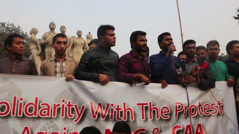 Solidarity with the Protest against Indians NRC and CAA Law in Dhaka