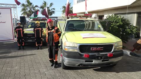 Israel allows Qatari donation of 20 emergency vehicles into Gaza City