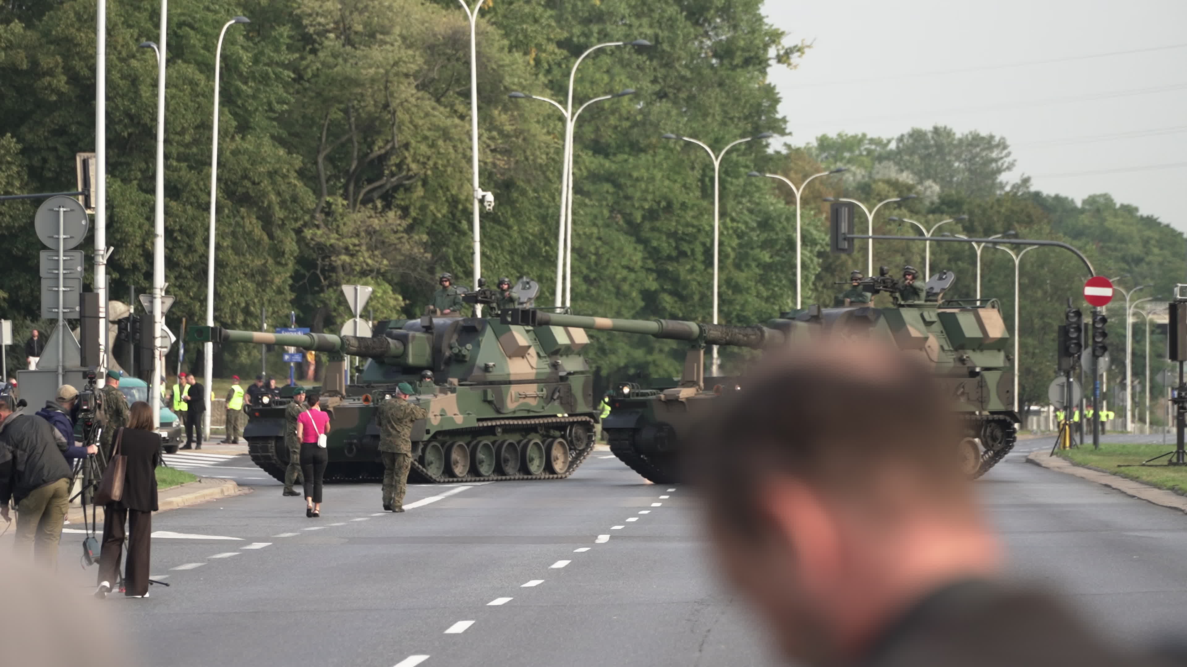 Military parade rehearsals in Warsaw