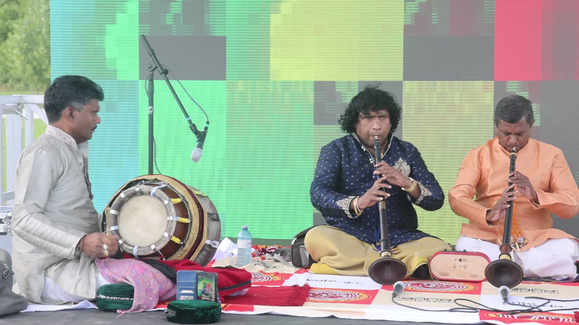 Nadaswaram and thavil performance during the Onam Festival