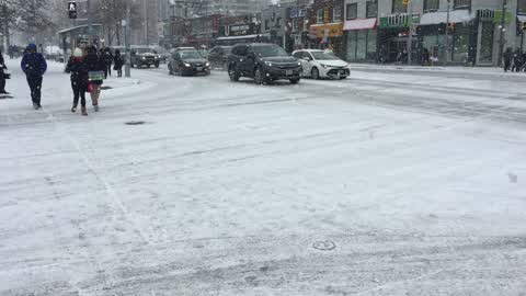 Toronto gets hit by winter snowstorm
