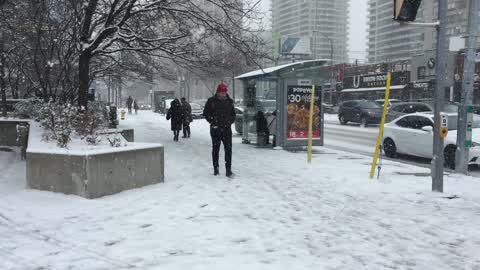 Toronto gets hit by winter snowstorm