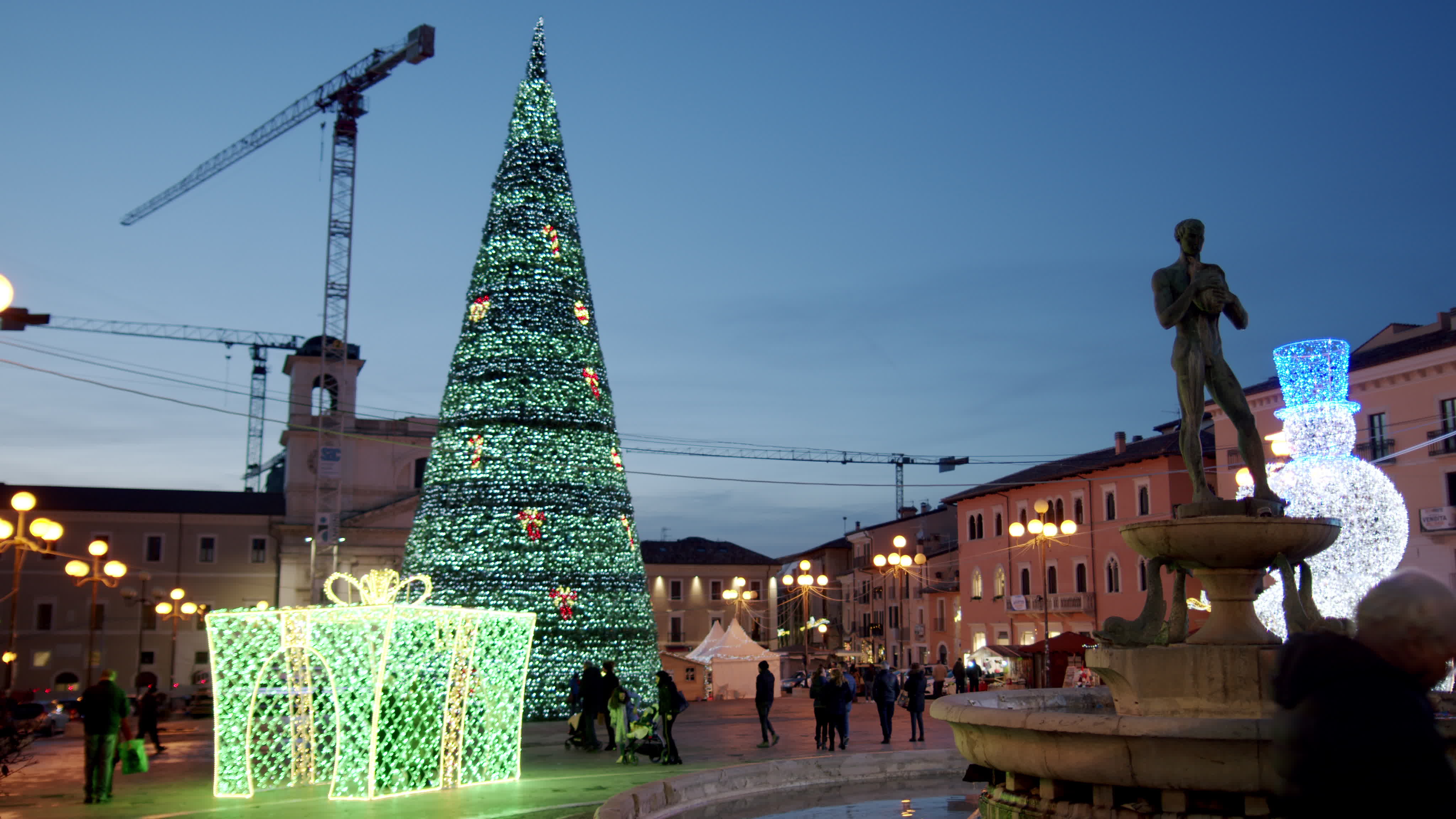 Christmas Lights In L'Aquila